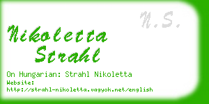 nikoletta strahl business card